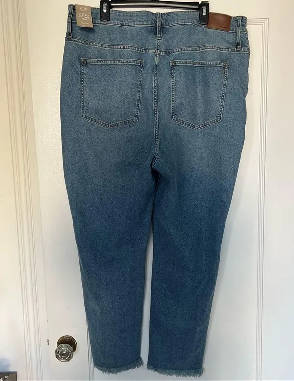 The Perfect Vintage Mom Jeans Raw Hem Size 35 NWT - Image 7