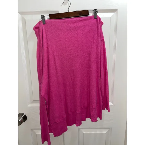 We The Free Get Together Off Shoulder Top Size Small Pink Slouchy Oversized - Image 5