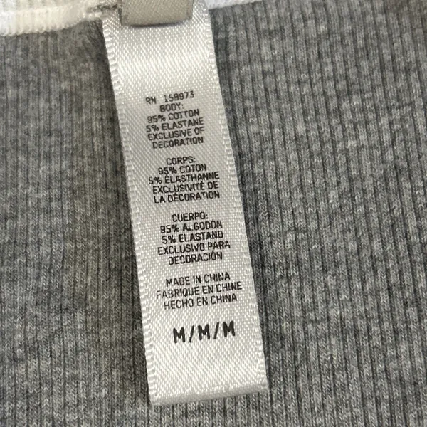 Skims Tee Shirt Womens Medium Olympic Oversized Team USA Gray Ribbed Lounge - Image 4