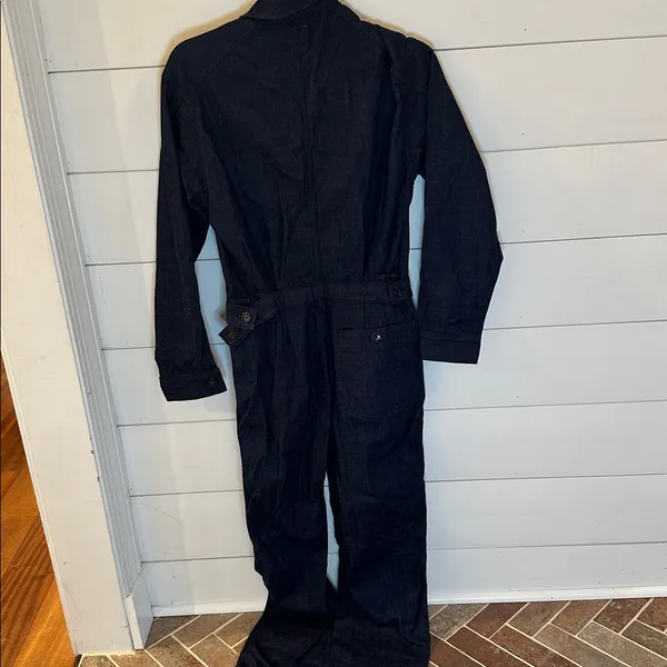AG Adriano Goldschmied Dark Blue Denim Utility Jumpsuit size‎ S EUC - Image 5