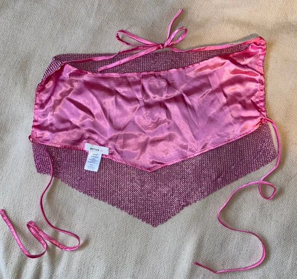 Better Be Bedazzled Pink Tie Top - Image 2