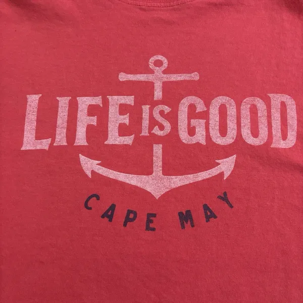Life Is Good Red Cape May Shirt Top Women’s Size Medium Classic Fit Crusher Tee - Image 3