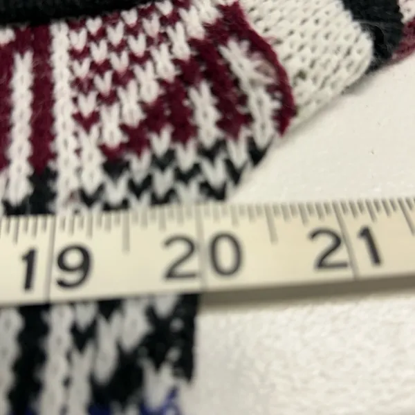 Vintage 80’s croquet club Patterned Mock Neck Sweater - Multicolor - Image 4