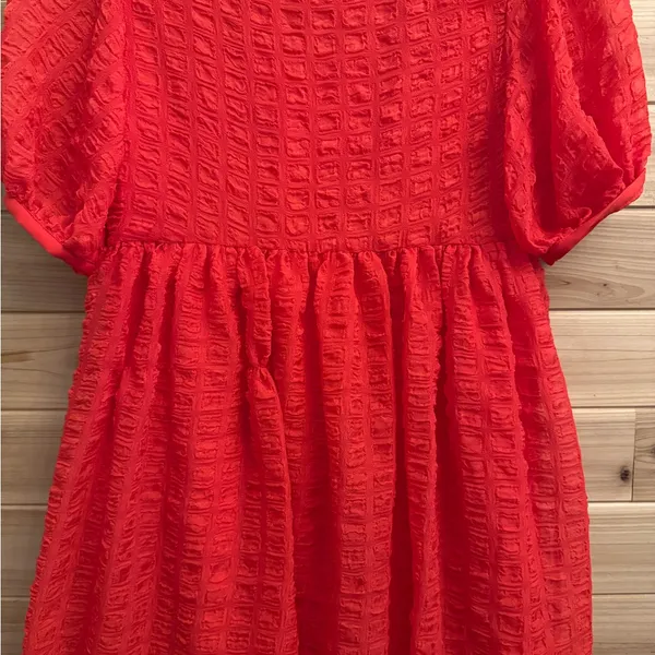 NWT L’Acadamie Revolve XS The Rene Mini Dress Poppy Red Puff Sleeve Christmas - Image 6