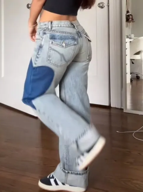 Revice Denim Light Wash Heart TLC LUVR Jeans - Image 2