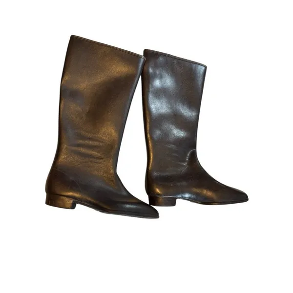 Vintage Womens Waterproof Black Riding Boots With Faux Fur Lining - Image 7