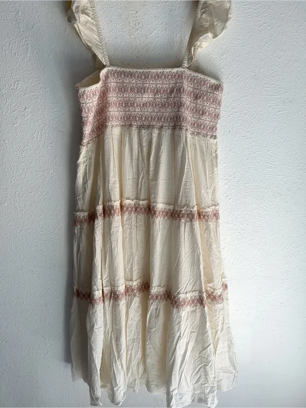 Madewell Embroidered Lucie Midi Dress 3X Off White Cotton Cottagecore - Image 6