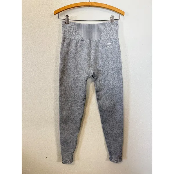 Gymshark Adapt Animal Seamless Leggings Grey Marl‎ High Waisted Women Size M - Image 2