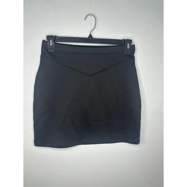 Free People Mini Skirt Stretch Black Women's Size Small Short Elastic Waistband - Image 2