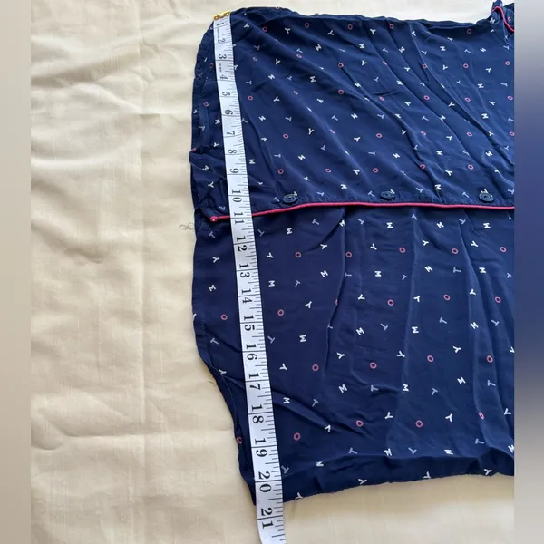 😴❤️Tommy Hilfiger women’s Pajama Set in Navy with Pink Trim Size L - Image 5