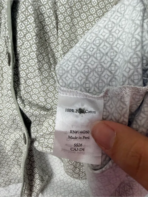 Petite plume Geo Classic Lightweight Pima Cotton Pajamas size XL - Image 4
