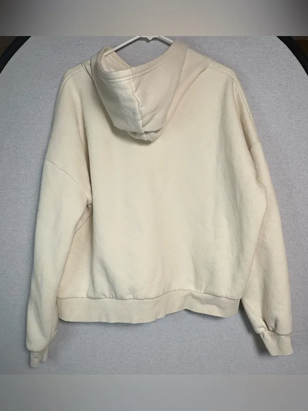 Edikted Mon Cheri Hoodie Cream Size M - Image 4