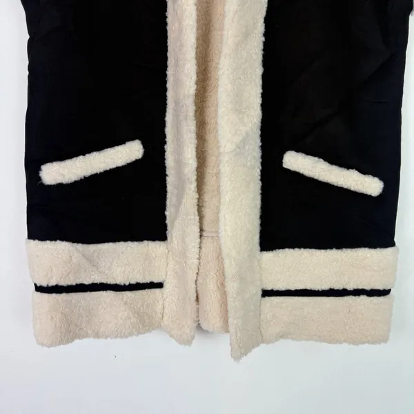 NWT Central Park West Alwyn Vest Faux Suede Sherpa Black Size Small S NEW - Image 4