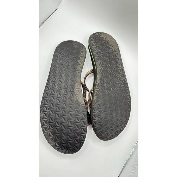 Teva Olowahu Comfortable stretchy strappy rainbow sandals flip flops sz 10 - Image 7