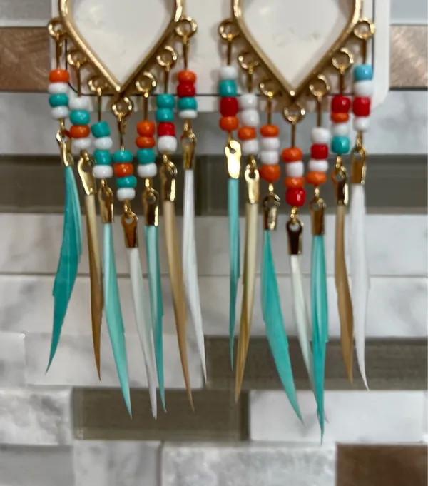 Bohemian Earrings Gold - Image 4