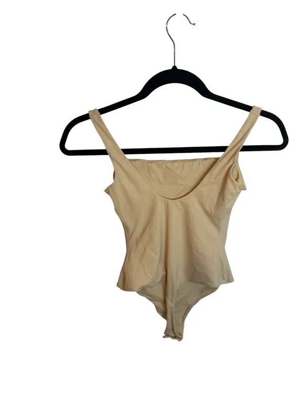 Skims Beige Square Neck Thong Bodysuit - Image 2