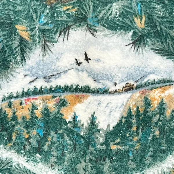 Vintage‎ Woolrich Flannel Shirt Womens Large Pinecone Winter Cabin Scenic Woodsy - Image 7