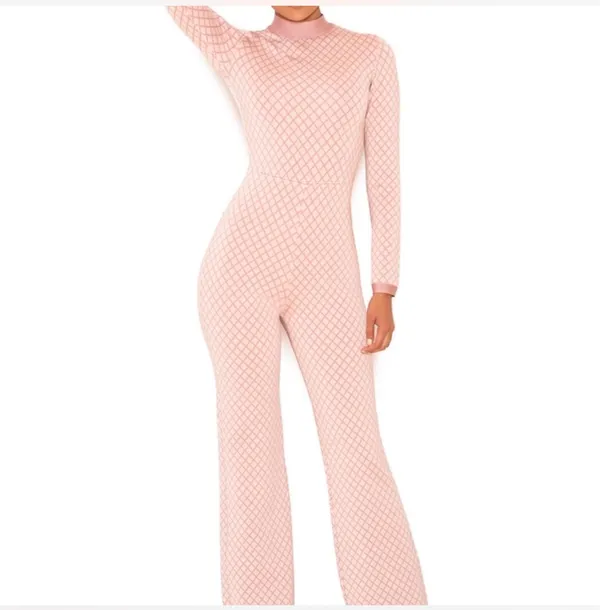 House of CB Pink Printed Jumpsuit - Image 2