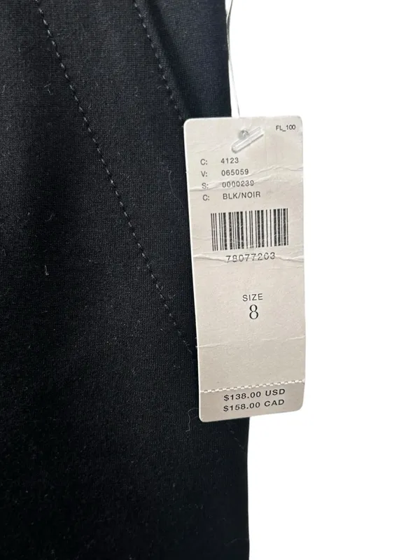 Anthropologie Maeve The Naomi Ponte Wide-Leg Flare Pants in Black Size 28 NWT - Image 8
