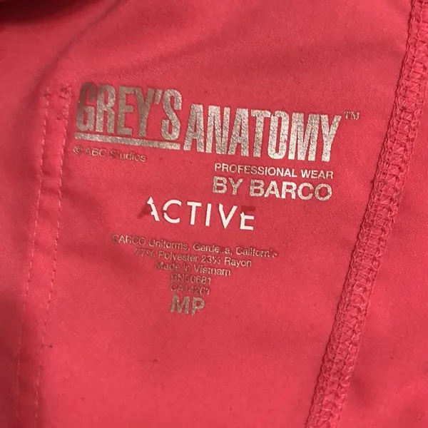 Grey’s Anatomy Professional Wear By Barco Active Women’s Size MP Pink Color - Image 4