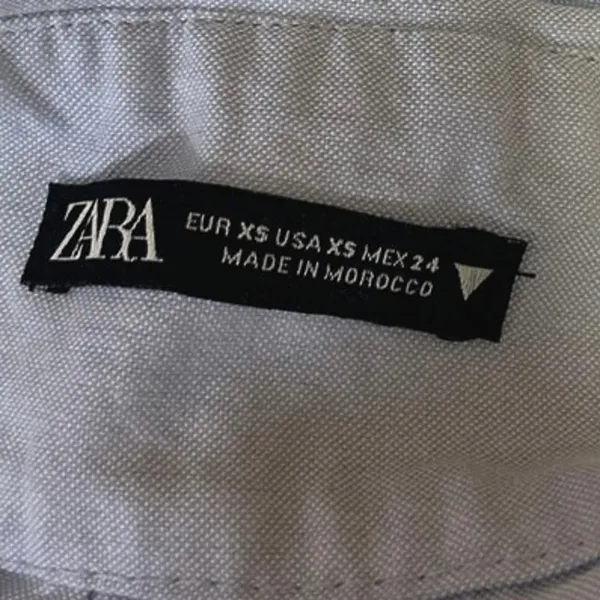 Zara Blue Sleeveless Strapless Pleated Button Front Poplin Tank Top Blouse XS - Image 4