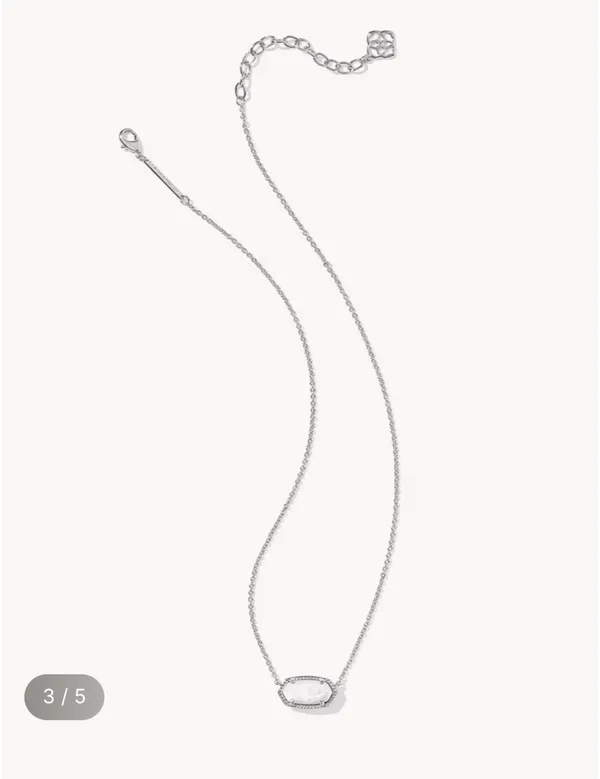 Kendra Scott Mother of pearl silver necklace - Image 3
