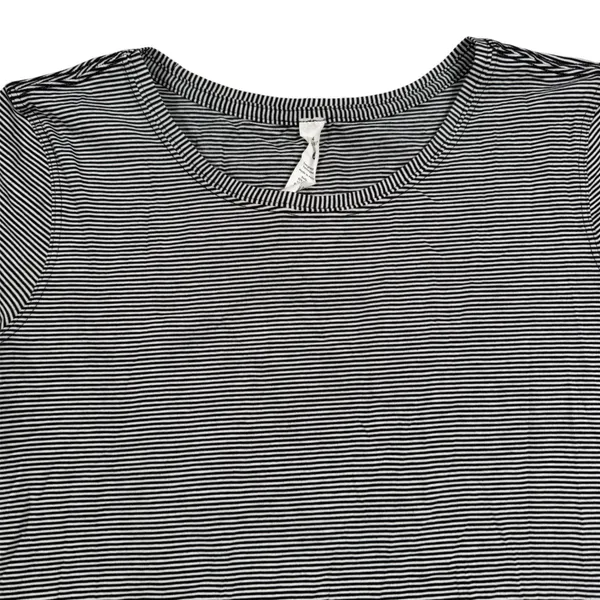 Lululemon Love Tee Womens 4 Black‎ White Striped Pima Cotton Short Sleeve Shirt - Image 2