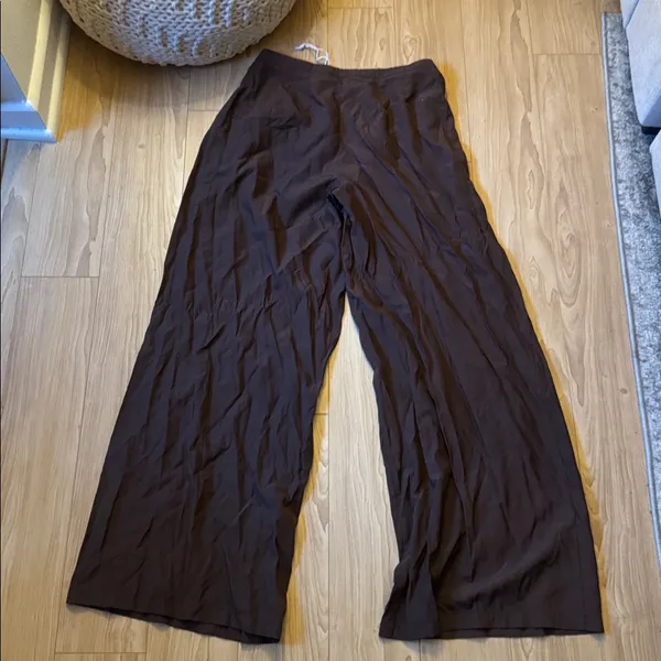 NA-KD Women's Brown Wide-Leg Pants - Image 3