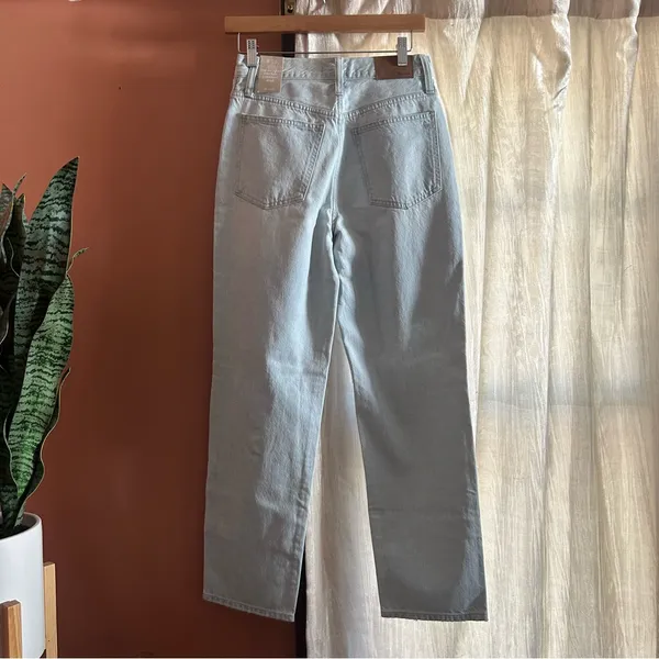 Madewell Perfect Vintage Straight Jeans Pearse‎ Wash Destructed NWT Size 25 (0) - Image 5