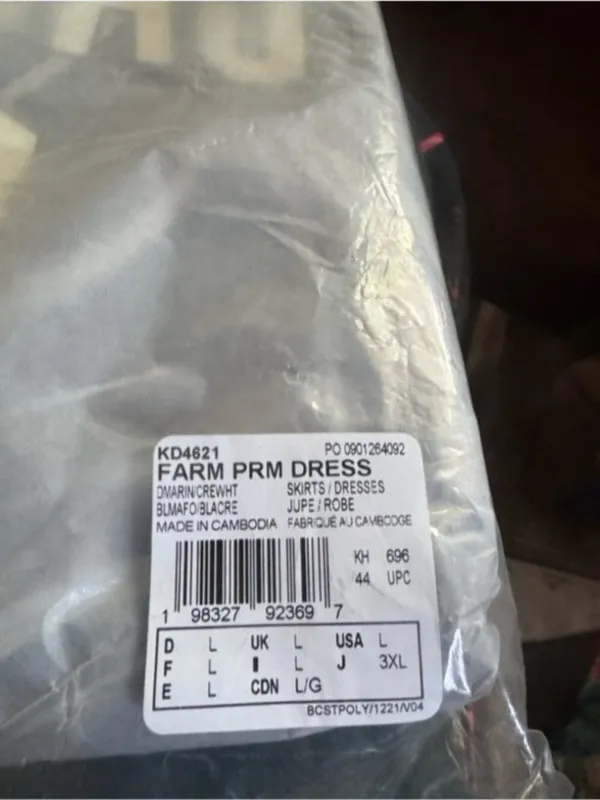 Adidas X Farm Rio Premium Dress blue and white L - Image 6