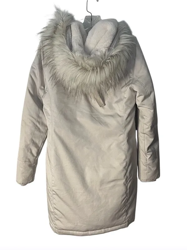 ABERCROMBIE & FITCH Ultra Parka Jacket Faux Fur Hood Womens Size Medium - Image 6