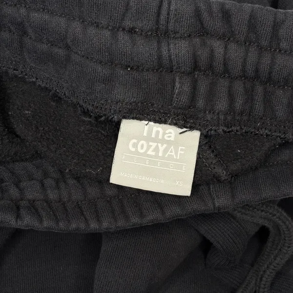 TNA Aritzia Black CozyAF Fleece Joggers - Image 4