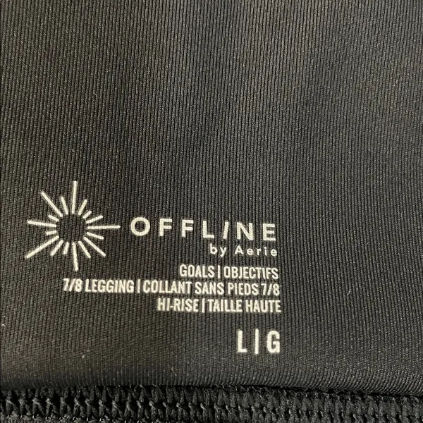 Aerie Black Goals High-Rise 7/8 Leggings with Side Detailing - Image 5