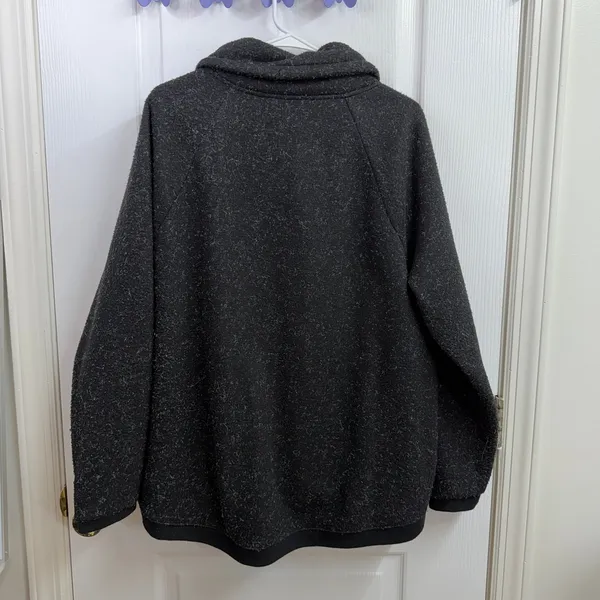Avia dark gray soft fleece full zip collared active winter jacket XL casual - Image 8