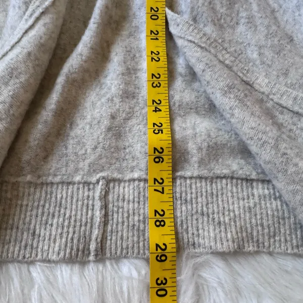Aritzia Community Open-Front Gray/Cream Dolman Sleeve Cardigan (Wool/Yak) - Image 8