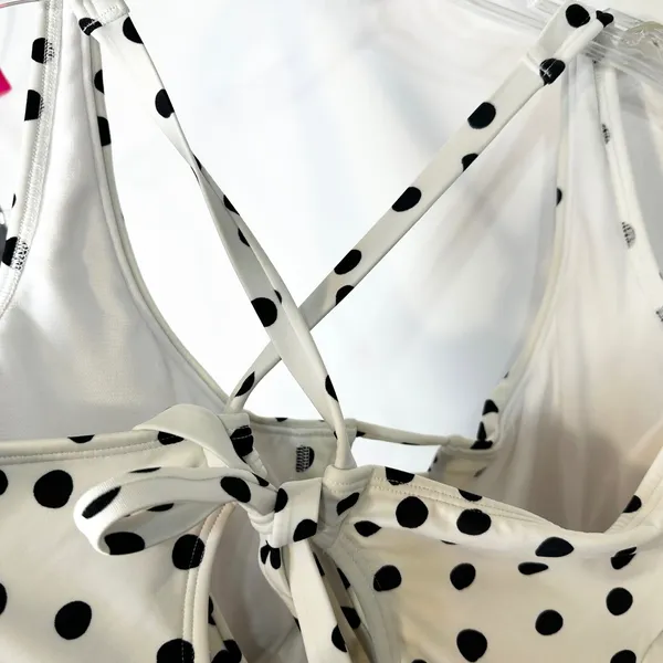 Beach Betty XL One Piece Swimsuit Polka Dot Black White Vacation Beach Pool‎ 734 - Image 7