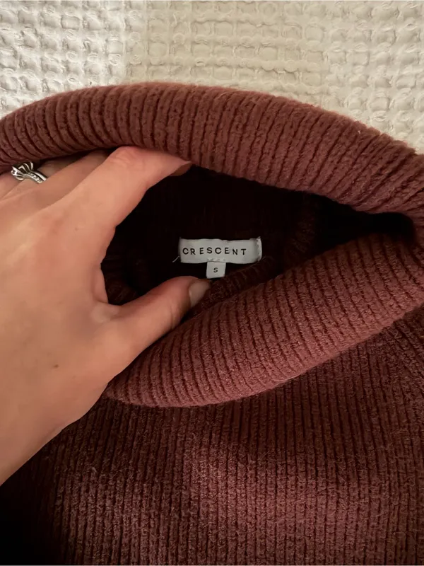 Crescent Brown Turtleneck Sweater - Image 3