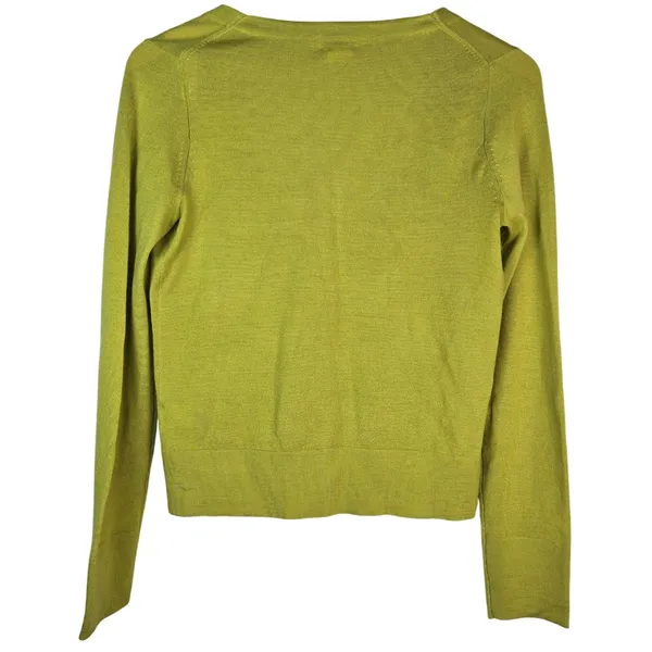 J.Crew Womens Green 100% Merino Wool Cardigan Jeweled Buttons 99545 Size S - Image 2