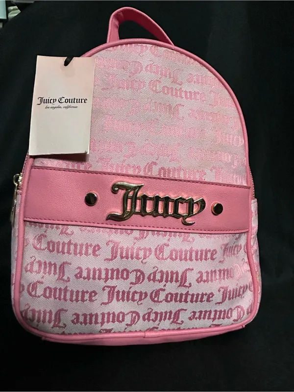 Juicy Couture Pink Logo Mini Backpack with Gold Accent NWT - Image 2