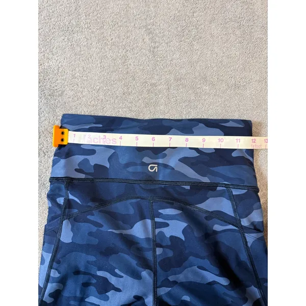 Gap Fit XS Blackout‎ Technology Blue Camo Blue Athletic Leggings Pockets Stretch - Image 6