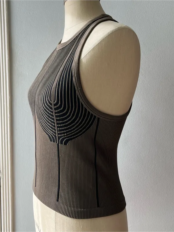 Gladiator Grunge Tank• Olive & Black• Sz S - Image 2
