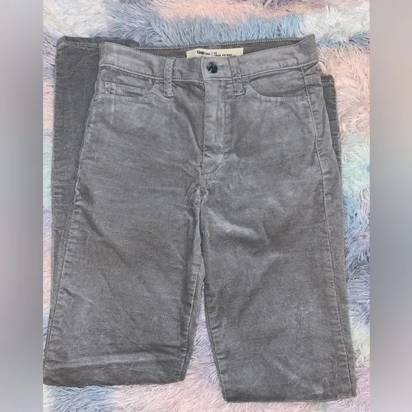 Gap Gray Velvet High Rise Skinny Jeans - Image 2