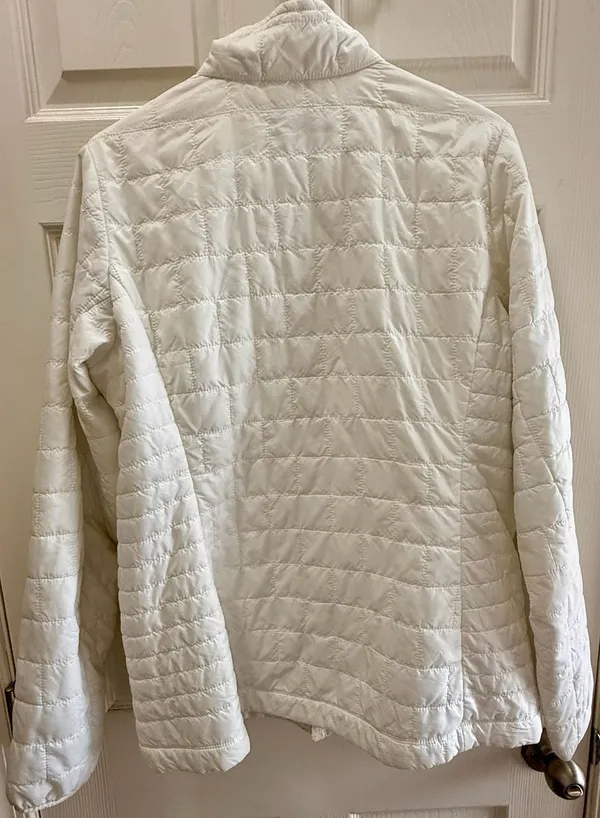 Patagonia Nano Puff Jacket Size XL W's White Full Zip Quilted Puffer - Image 5