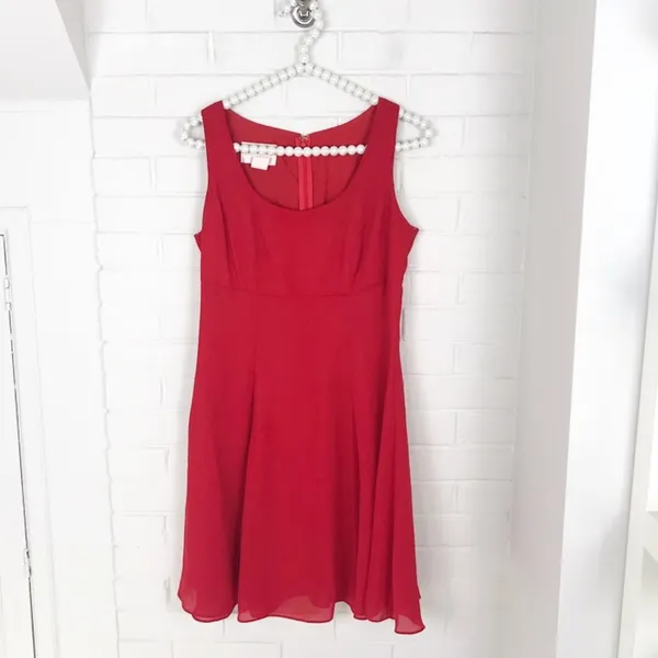 Vintage Hugo Buscati Collection Red Flattering Y2K Style Dress Size 4 - Image 2