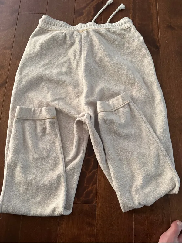 Nike Woman’s size Med Cream Sweatpants with Gold Swoosh Accent - Image 5