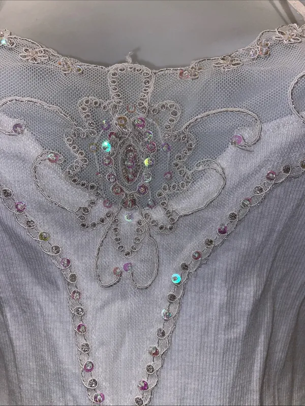 Y2K Fang Glam Size Large White Camisole vintage - Image 3