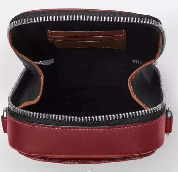NWT Coach CAJ44 Men's Stanton Crossbody Bag In Signature Denim/Ruby Red - Image 11