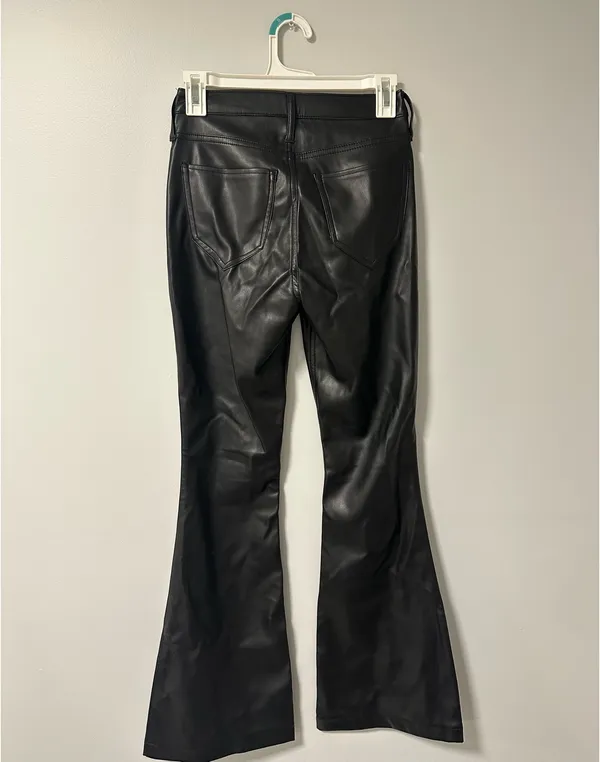 Hollister low rise leather jeans - Image 4