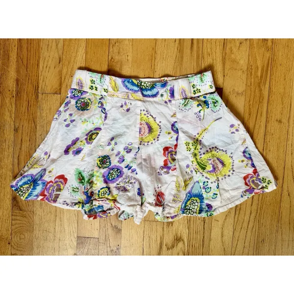 Lilka Anthropologie Floral Cotton Flowy Shorts XS High Rise Boho Multicolor - Image 2