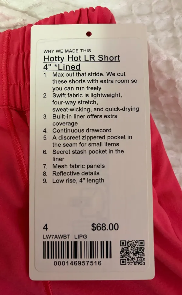Lululemon lipgloss pink hottie hot shorts - Image 2